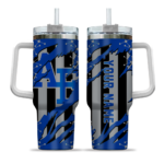 custom air force falcons claw cut blue black curved tumbler best selling.webp