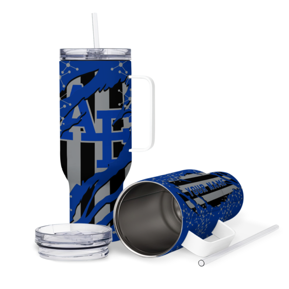 custom air force falcons claw cut blue black curved tumbler high quality.webp