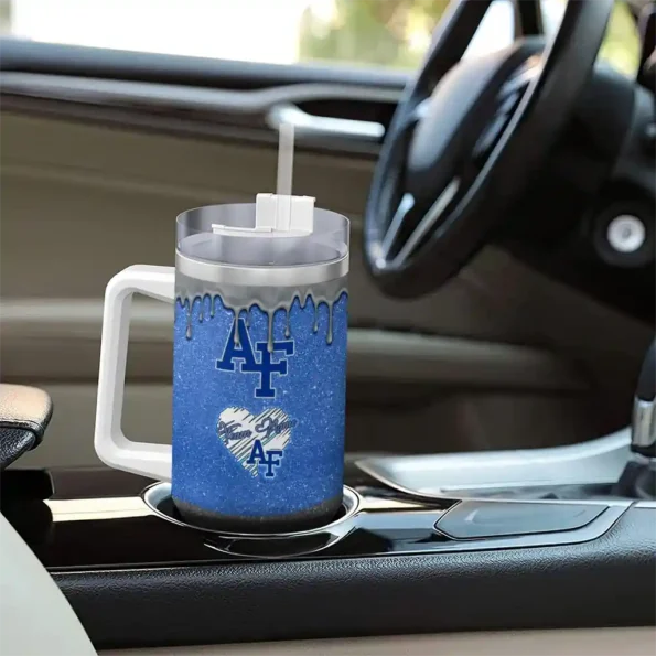 custom air force falcons heart helmet motif blue curved tumbler trendy.webp