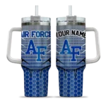 custom air force falcons hex texture blue curved tumbler best selling.webp