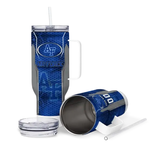 custom air force falcons hexagon armor blue curved tumbler high quality.webp