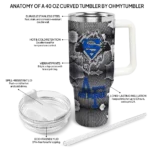 custom air force falcons superman shield blue gray curved tumbler best selling.webp