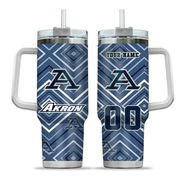 custom akron zips bold diamonds blue curved tumbler best selling.webp