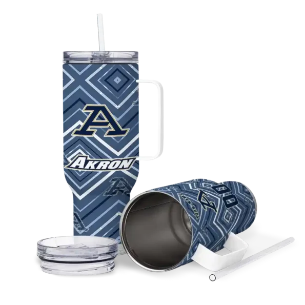 custom akron zips bold diamonds blue curved tumbler high quality.webp