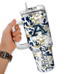 custom akron zips camo mashup blue white curved tumbler best selling.webp