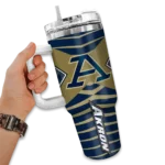 custom akron zips chevron layers blue curved tumbler best selling.webp