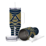 custom akron zips chevron layers blue curved tumbler best selling.webp