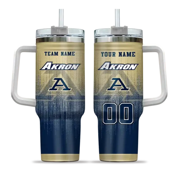 custom akron zips gradient dots blue curved tumbler best selling.webp