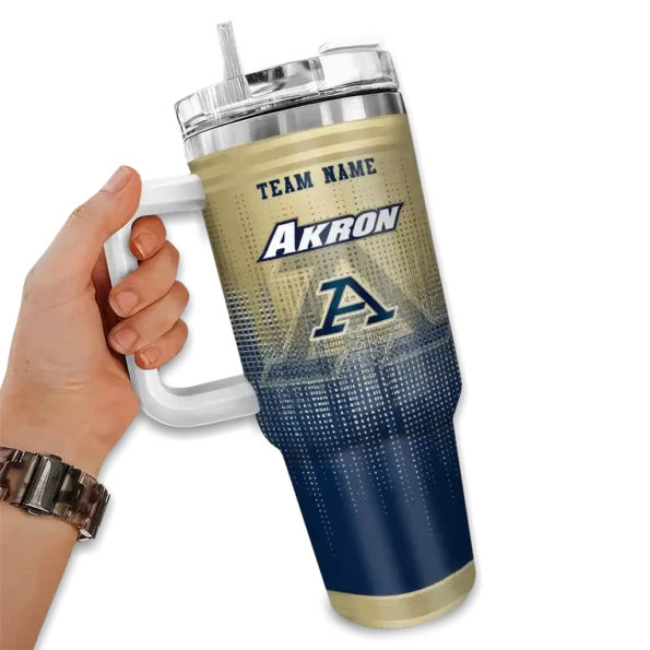 custom akron zips gradient dots blue curved tumbler fashion forward.webp