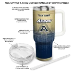 custom akron zips gradient dots blue curved tumbler best selling.webp