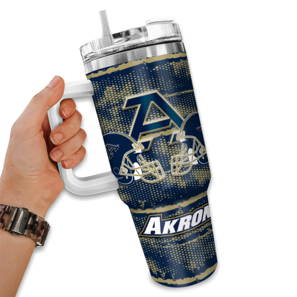 custom akron zips honey streaks blue curved tumbler fashion forward.webp
