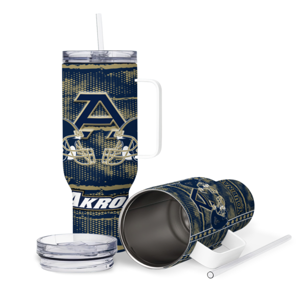 custom akron zips honey streaks blue curved tumbler high quality.webp