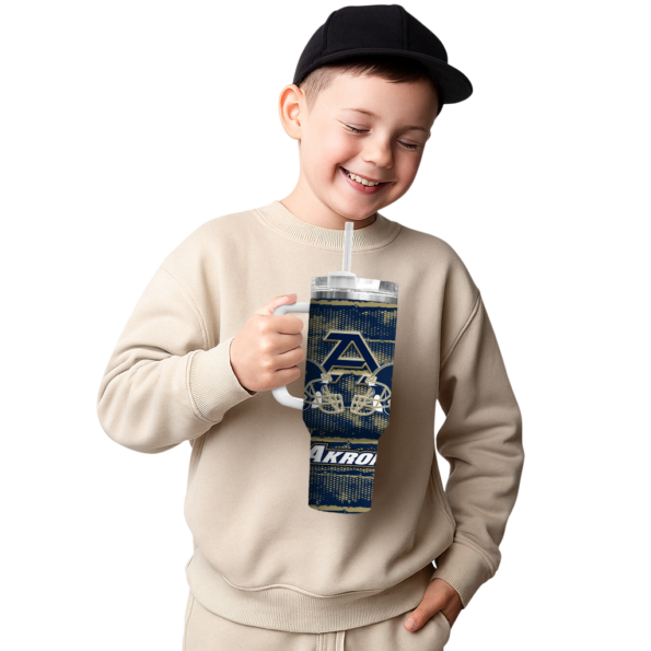 custom akron zips honey streaks blue curved tumbler latest model.webp