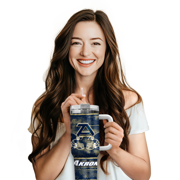 custom akron zips honey streaks blue curved tumbler premium grade.webp