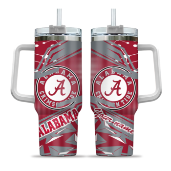 custom alabama crimson tide abstract paths crimson curved tumbler best selling.webp