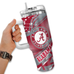 custom alabama crimson tide abstract paths crimson curved tumbler best selling.webp