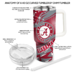 custom alabama crimson tide abstract paths crimson curved tumbler best selling.webp