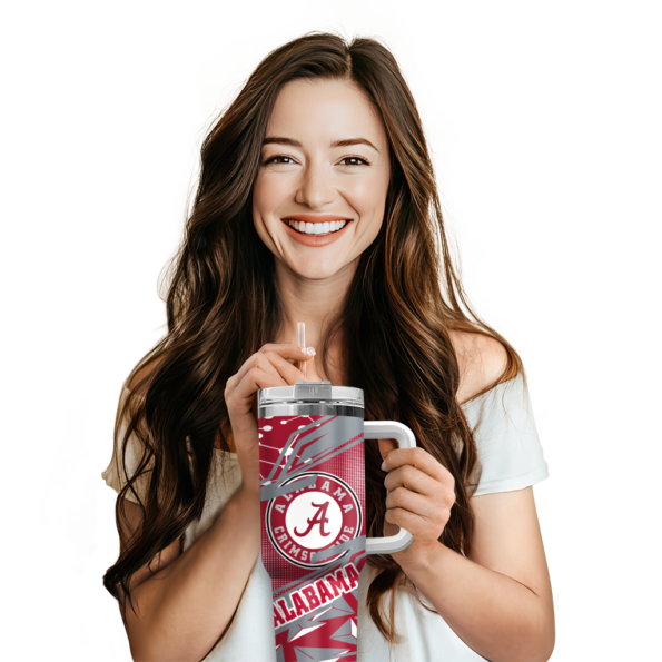 custom alabama crimson tide abstract paths crimson curved tumbler premium grade.webp