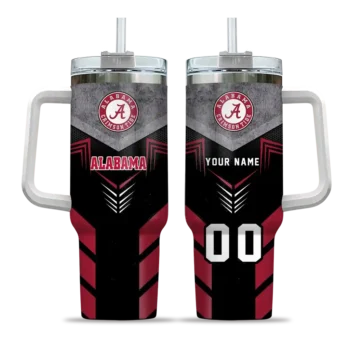 custom alabama crimson tide arrow armor crimson black curved tumbler best selling.webp