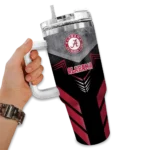 custom alabama crimson tide arrow armor crimson black curved tumbler best selling.webp