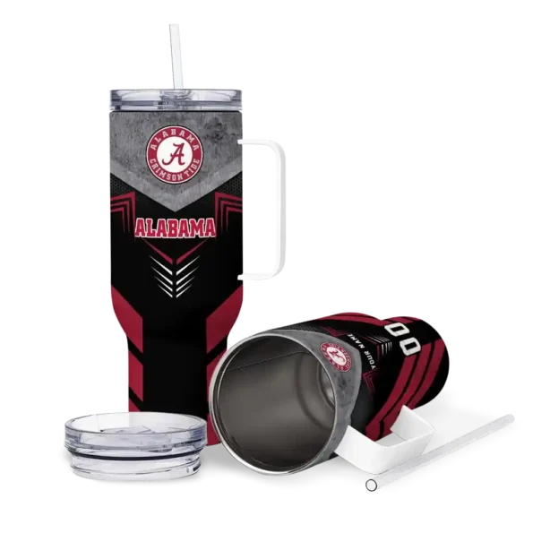 custom alabama crimson tide arrow armor crimson black curved tumbler high quality.webp
