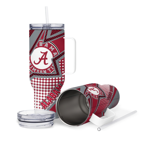 custom alabama crimson tide arrow burst crimson curved tumbler high quality.webp