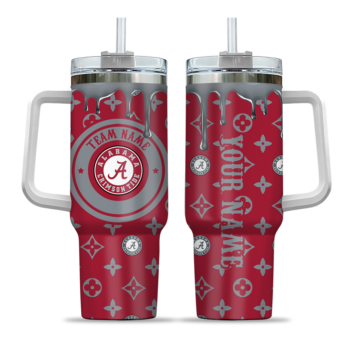 custom alabama crimson tide bullseye drips crimson curved tumbler best selling.webp