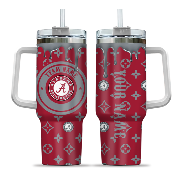 custom alabama crimson tide bullseye drips crimson curved tumbler best selling.webp