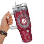 custom alabama crimson tide bullseye drips crimson curved tumbler best selling.webp