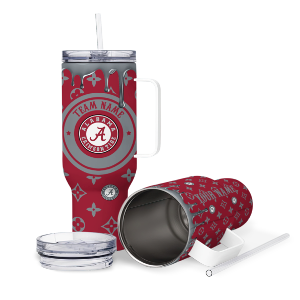custom alabama crimson tide bullseye drips crimson curved tumbler high quality.webp