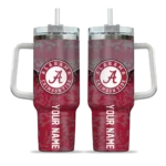 custom alabama crimson tide chevron stripe crimson curved tumbler best selling.webp