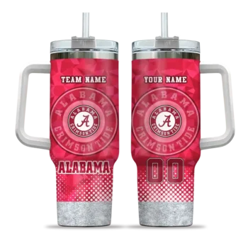 custom alabama crimson tide geometric prism crimson curved tumbler best selling.webp
