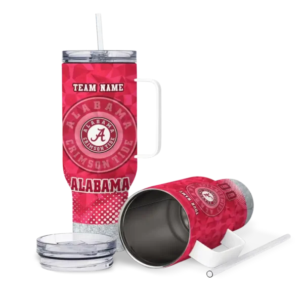 custom alabama crimson tide geometric prism crimson curved tumbler high quality.webp