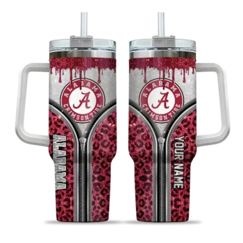 custom alabama crimson tide leopard zipper crimson curved tumbler best selling.webp