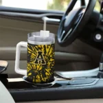 custom appalachian state mountaineers burst swirl black curved tumbler best selling.webp