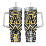 custom appalachian state mountaineers chevron angle black curved tumbler best selling.webp