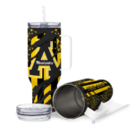 custom appalachian state mountaineers claw cut black curved tumbler best selling.webp