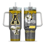 custom appalachian state mountaineers heart helmet motif black curved tumbler best selling.webp