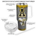 custom appalachian state mountaineers heart helmet motif black curved tumbler best selling.webp