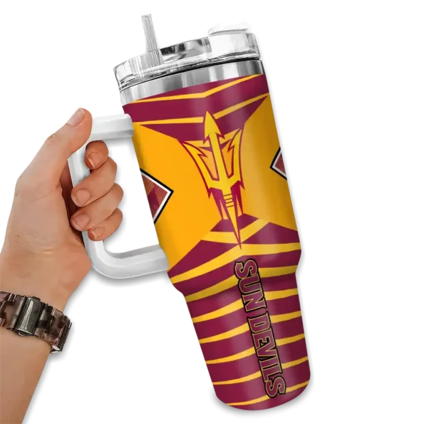 custom arizona state sun devils chevron layers maroon curved tumbler fashion forward.webp