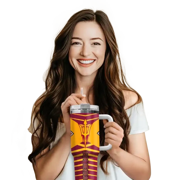 custom arizona state sun devils chevron layers maroon curved tumbler premium grade.webp