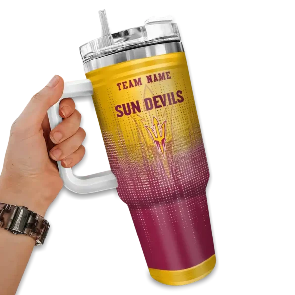custom arizona state sun devils gradient dots maroon curved tumbler fashion forward.webp