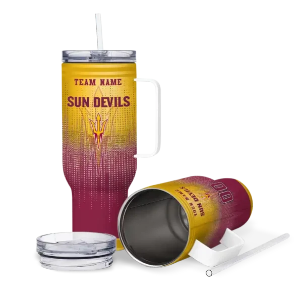 custom arizona state sun devils gradient dots maroon curved tumbler high quality.webp