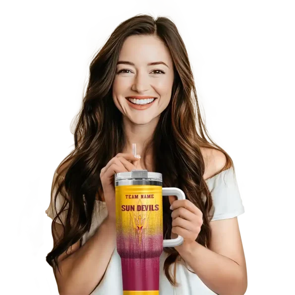 custom arizona state sun devils gradient dots maroon curved tumbler premium grade.webp