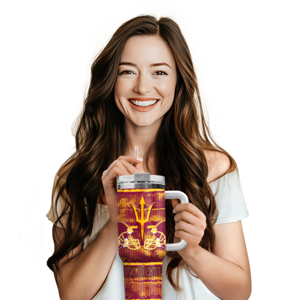 custom arizona state sun devils honey streaks maroon curved tumbler premium grade.webp