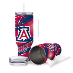 custom arizona wildcats abstract paths red curved tumbler best selling.webp