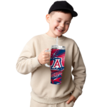 custom arizona wildcats abstract paths red curved tumbler best selling.webp