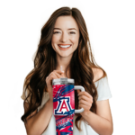 custom arizona wildcats abstract paths red curved tumbler best selling.webp
