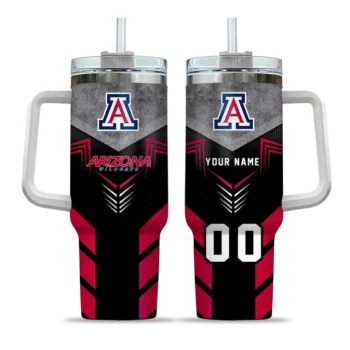 custom arizona wildcats arrow armor red black curved tumbler best selling.webp
