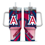 custom arizona wildcats arrow burst red curved tumbler best selling.webp